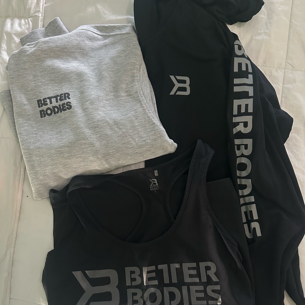 Better Bodies Black and Gray Fitness Apparel